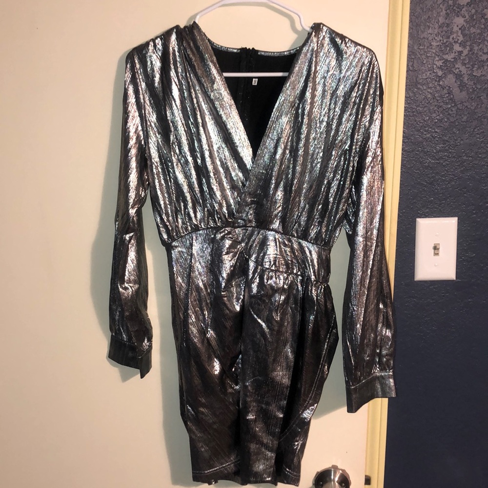 Silver Metallic Dress
